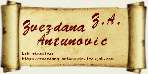 Zvezdana Antunović vizit kartica